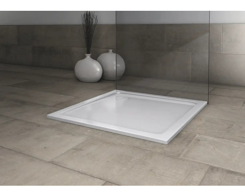 Quadratische Duschwanne im Badezimmer