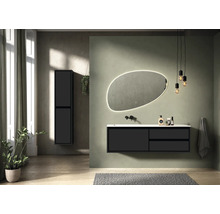 Waschbeckenunterschrank Sanox Loft 48x100,2x45 cm mit Waschtischplatte 3 Schubladen und Doppelauszug links schwarz matt-thumb-3