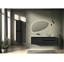Waschbeckenunterschrank Sanox Loft Keramik 52,5x101x46 cm mit Keramikwaschbecken 3 Schubladen und Doppelauszug links schwarz matt-thumb-3