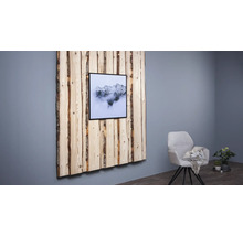 Wandpaneel aus Holz mit Bergmotiv, Dekorationselemente im Raum