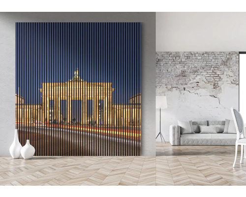 Wandbild mit Brandenburger Tor Motiv im Interieur