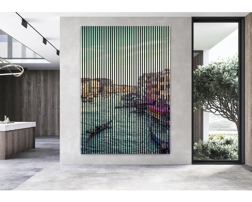 Wandbild mit Venedig-Motiv und Gondel auf einem Kanal