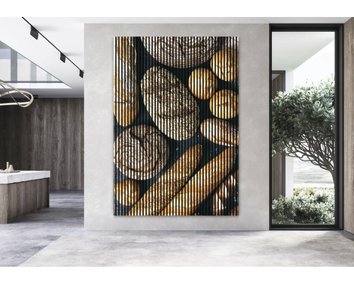 Dekoratives Wandbild mit Brot-Motiv in einem modernen Raum