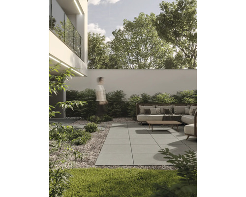 FLAIRSTONE Feinsteinzeug Terrassenplatte Skyfall beige rektifizierte Kante 60 cm x 60 cm x 2 cm