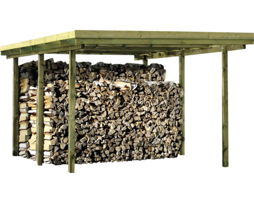 Holzlager mit Holz