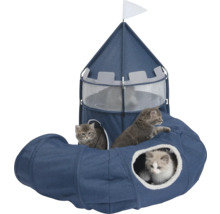 Katzenzelt mit Tunnel und drei Kätzchen