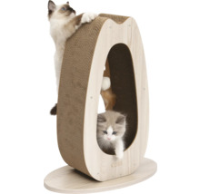 Katzenkratzbaum mit zwei Katzen
