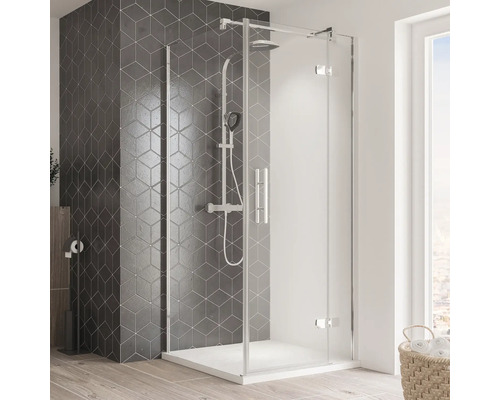 Drehtür für Seitenwand Breuer Avanta 800x2000 mm Anschlag rechts Dekorglas Dual Plus chromoptik mit schmutzabweisender Glasbeschichtung Drehtür für Seitenwand Breuer Avanta 800x2000 mm Anschlag rechts Dekorglas Dual Plus chromoptik mit schmutzabweisender Glasbeschichtung