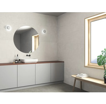 Steingut Wandfliese Grunge 32x90 cm grau matt rektifiziert