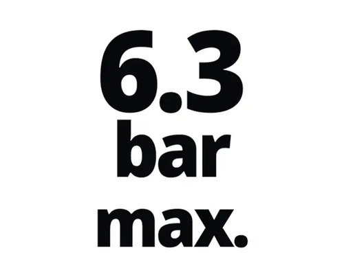 6.3 bar Maximaldruck