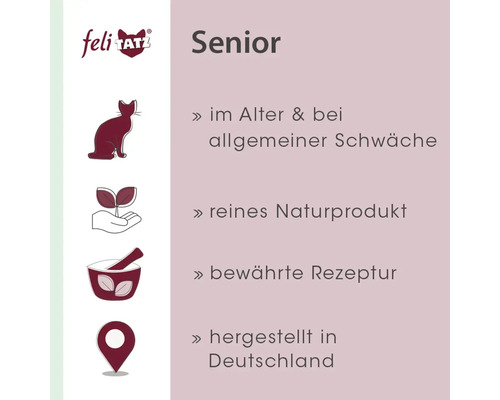 FeliTatz Senior: Für ältere Katzen und bei allgemeiner Schwäche, reines Naturprodukt nach bewährter Rezeptur, hergestellt in Deutschland