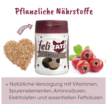 Felitatz Senior Katzennahrungsergänzungsmittel mit pflanzlichen Nährstoffen, Hagebutten und Leinsamenherz