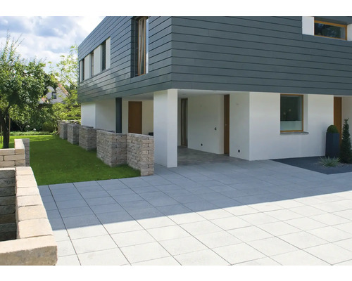 Terrassenplatte Beton 30x30x4 cm grau