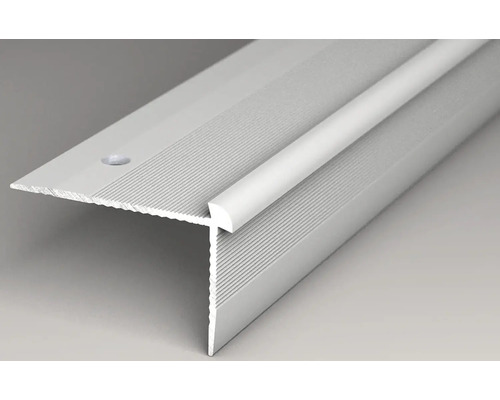 Stufenkantenprofil aus Metall mit Anti-Rutsch-Streifen