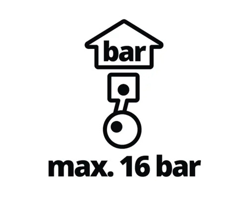 Symbol für maximal 16 bar Druck