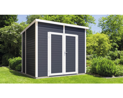 Gartenhaus aus Holz mit Doppeltür im Garten