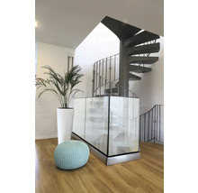 Geländerset Pertura Pontos Glasgeländer silber/weiss für Bodenmontage B: 1m-thumb-8 Geländerset Pertura Pontos Glasgeländer silber/weiss für Bodenmontage B: 1m-thumb-8