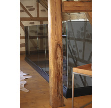 Geländerset Pertura Pontos Glasgeländer schwarz/ anthrazit für Bodenmontage B: 1m-thumb-8 Geländerset Pertura Pontos Glasgeländer schwarz/ anthrazit für Bodenmontage B: 1m-thumb-8