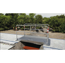 Grabenbrücke Aluminium rutschsicherem Alu-Tränenblech 3/4 mm inkl. Auffahrrampe 220 x 100 cm-thumb-2