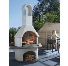 Buschbeck Grillkamin Valenzia 65 x 34 x 203 cm weiß