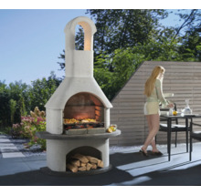 Buschbeck Grillkamin Valenzia 65 x 34 x 203 cm weiß