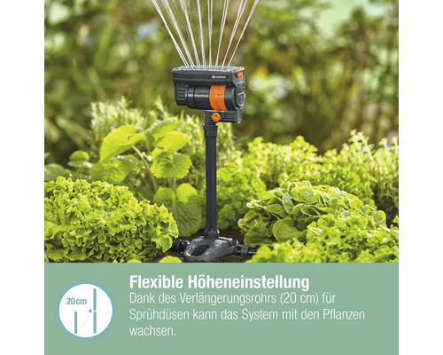 Gardena Vielflächenregner mit Sprüharmen zur Gartenbewässerung