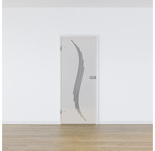 Zimmertür mit Glas und geradlinigem Design