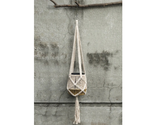 Pflanzenhänger aus Makramee für den Innenbereich