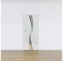 Zimmertür mit Glas und Designelementen