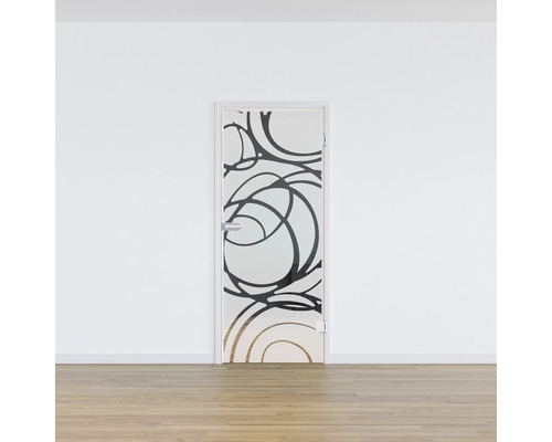 Zimmertür mit Glaseinsatz und modernem Design