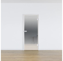 Zimmertür mit Glas und linearem Design