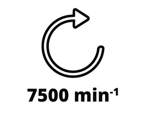 7500 Umdrehungen pro Minute