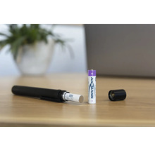 Ansmann Batterie mit Ladegerät und offener Taschenlampe