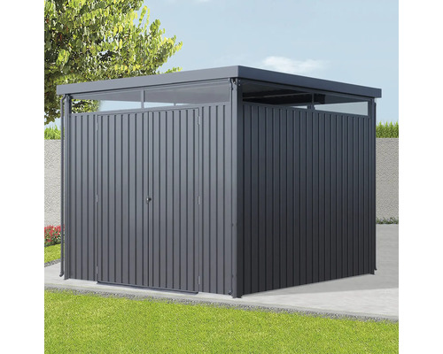 Metall Gerätehaus mit Doppeltür im Garten