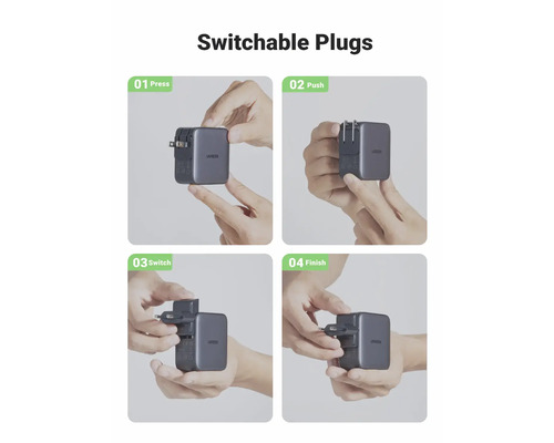 Anleitung zum Wechseln der Stecker an einem elektronischen Gerät