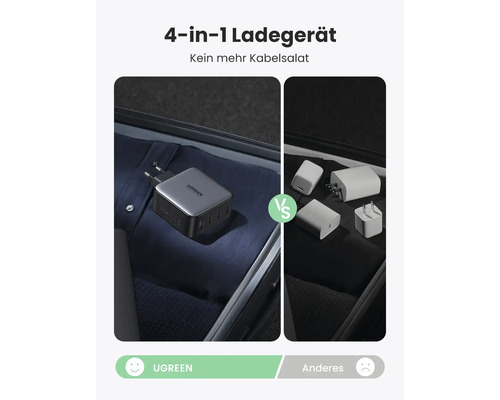 4-in-1 Ladegerät im Vergleich zu einzelnen Ladegeräten