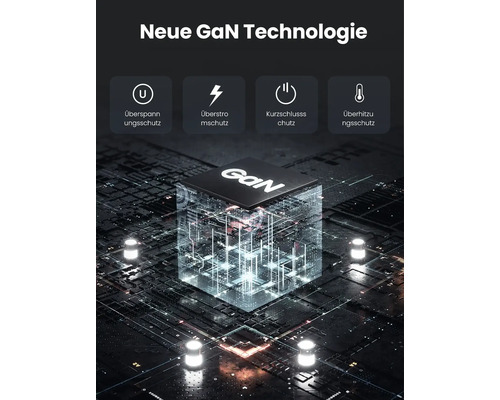Neue GaN Technologie mit Überspannungsschutz, Überstromschutz, Kurzschlussschutz und Überhitzungsschutz