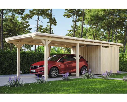 Doppelcarport SKAN Emsland | Abstellraum 613x846 cm HOLZ mit AT HORNBACH