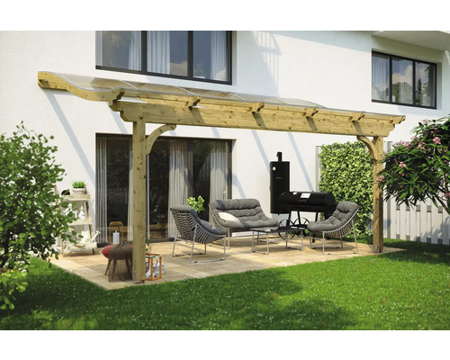 Terrassenüberdachung SKAN HOLZ Verona 541x389 cm natur