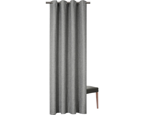 Grauer Gardinenschal mit Ösenaufhängung