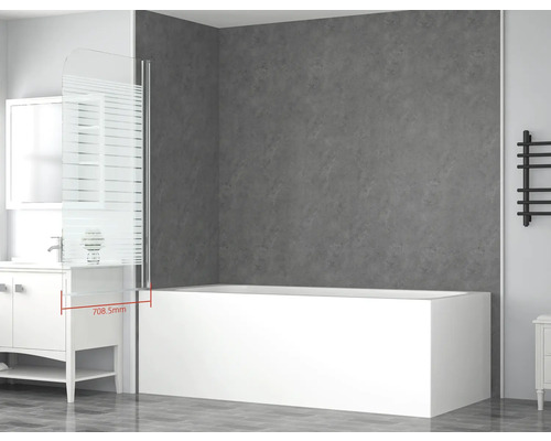 Modernes Badezimmer mit Badewanne und Duschwand aus Glas