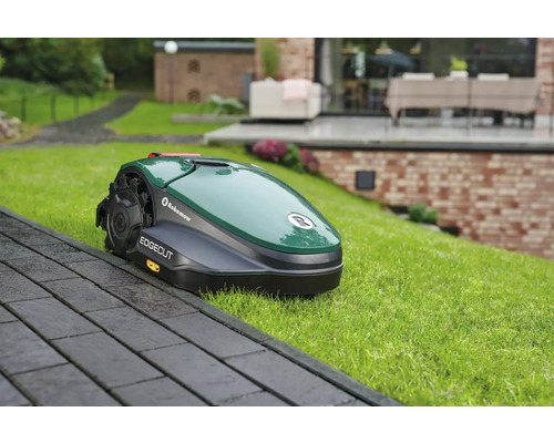 Roboter Rasenmäher auf Rasenfläche
