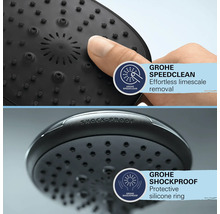 Grohe Duschkopf mit Speedclean Funktion zur mühelosen Kalkentfernung und Shockproof Schutzring