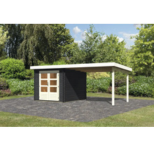 Gartenhaus mit Carport aus Holz