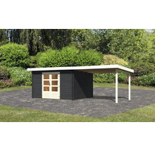 Gartenhaus mit Anbau im Garten