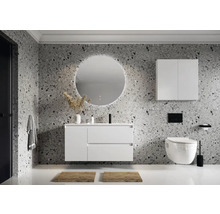 Waschbeckenunterschrank Jungborn DECEM rechts 120x63,5x45,8 cm ohne Waschbecken weiß matt