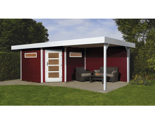 Gartenhaus weka Davos inkl. Fenster Fußboden Unterkonstruktion Schleppdach 601 x 298 cm schwedischrot Gartenhaus weka Davos inkl. Fenster Fußboden Unterkonstruktion Schleppdach 601 x 298 cm schwedischrot