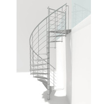 Wendeltreppe aus Stahl mit Geländer zur Raumgestaltung