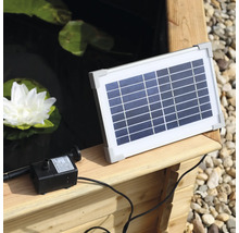 Hochteich promadino Miniteich 6eck-Hochteich mit Solarpumpe,natur, Lärche mit Teichfolie 145 x 128 x 41 cm