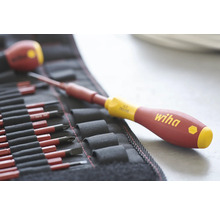 Wiha Schraubendreher Set mit austauschbaren Klingen in einer Rolltasche